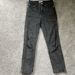 Black madewell perfect vintage straight leg jeans